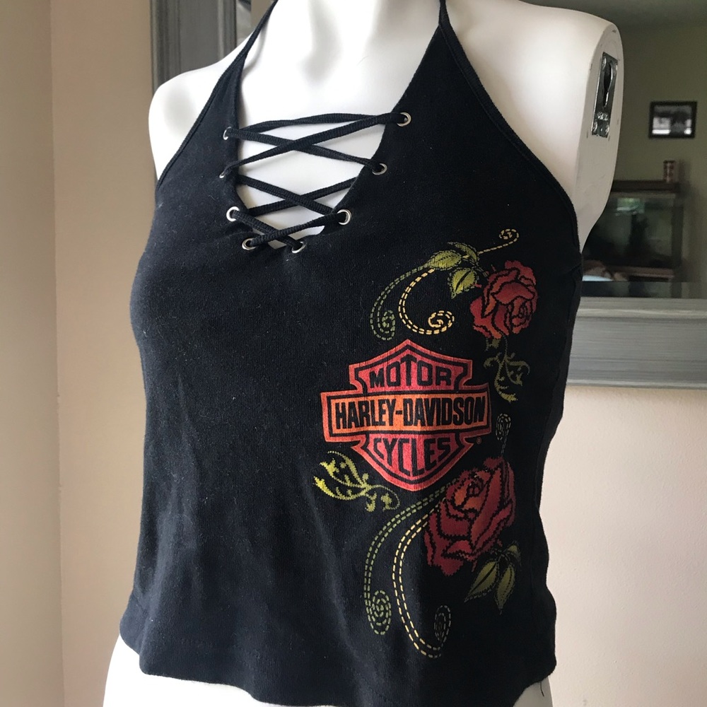 Harley Davidson halter crop top